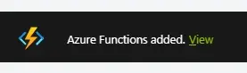 Azure Functions added. View.