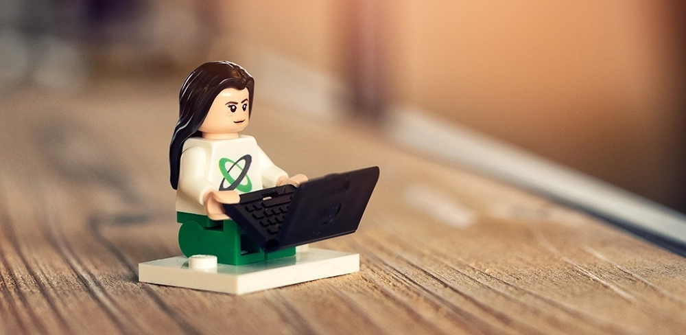 Lego Woman With Laptop