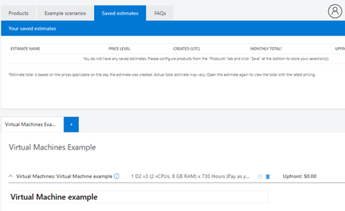 step 3 Azure Pricing Calculator