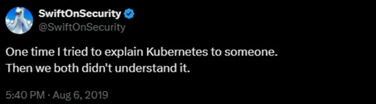 Tweet Kubernetes