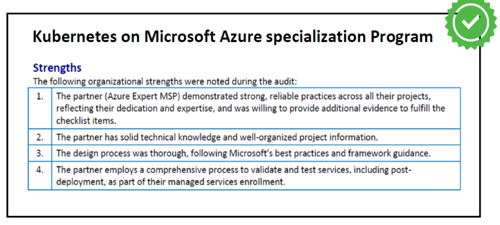 Azure Kubernetes Specialisation Results